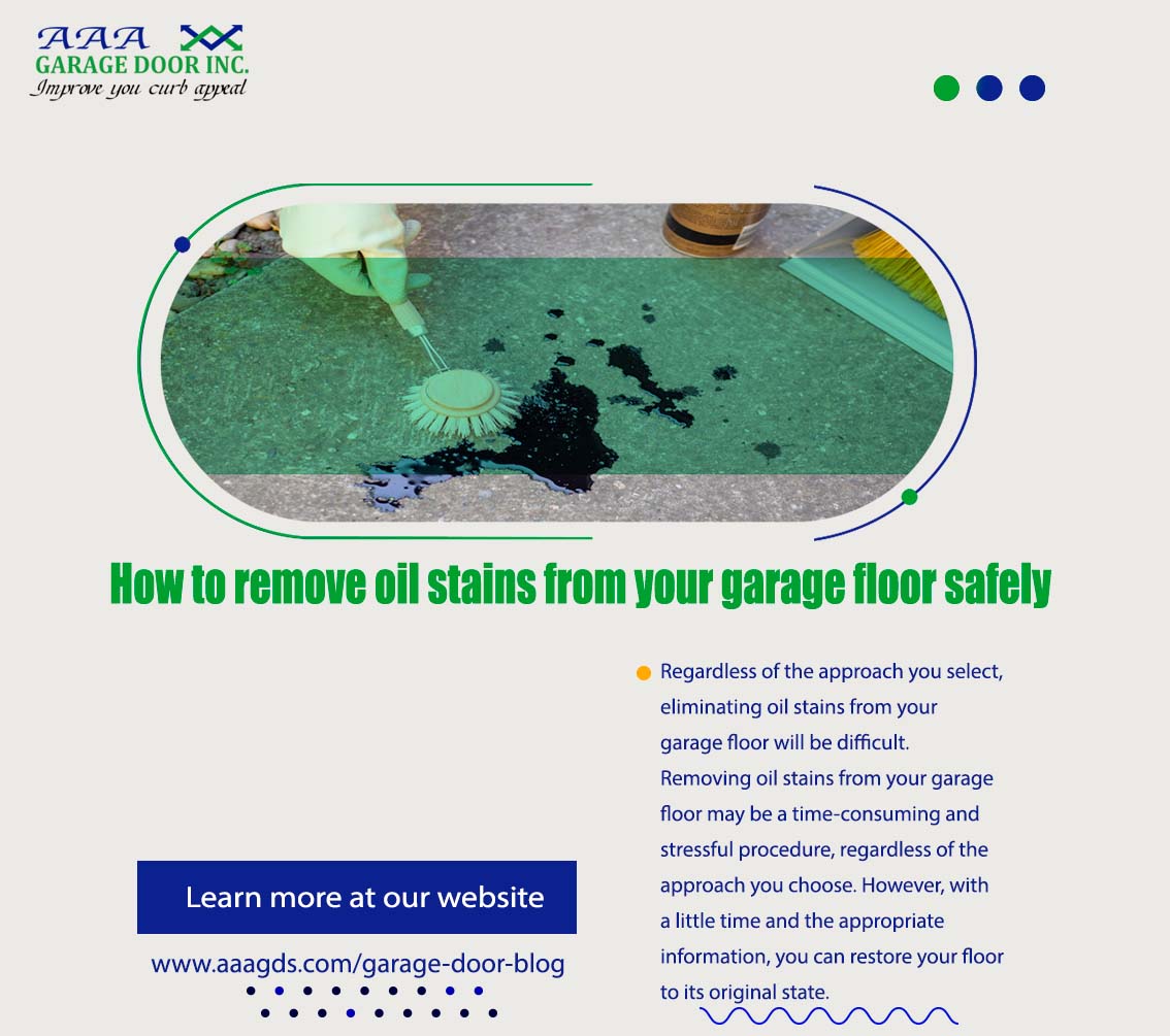 How to remove oil stains from your garage floor safely