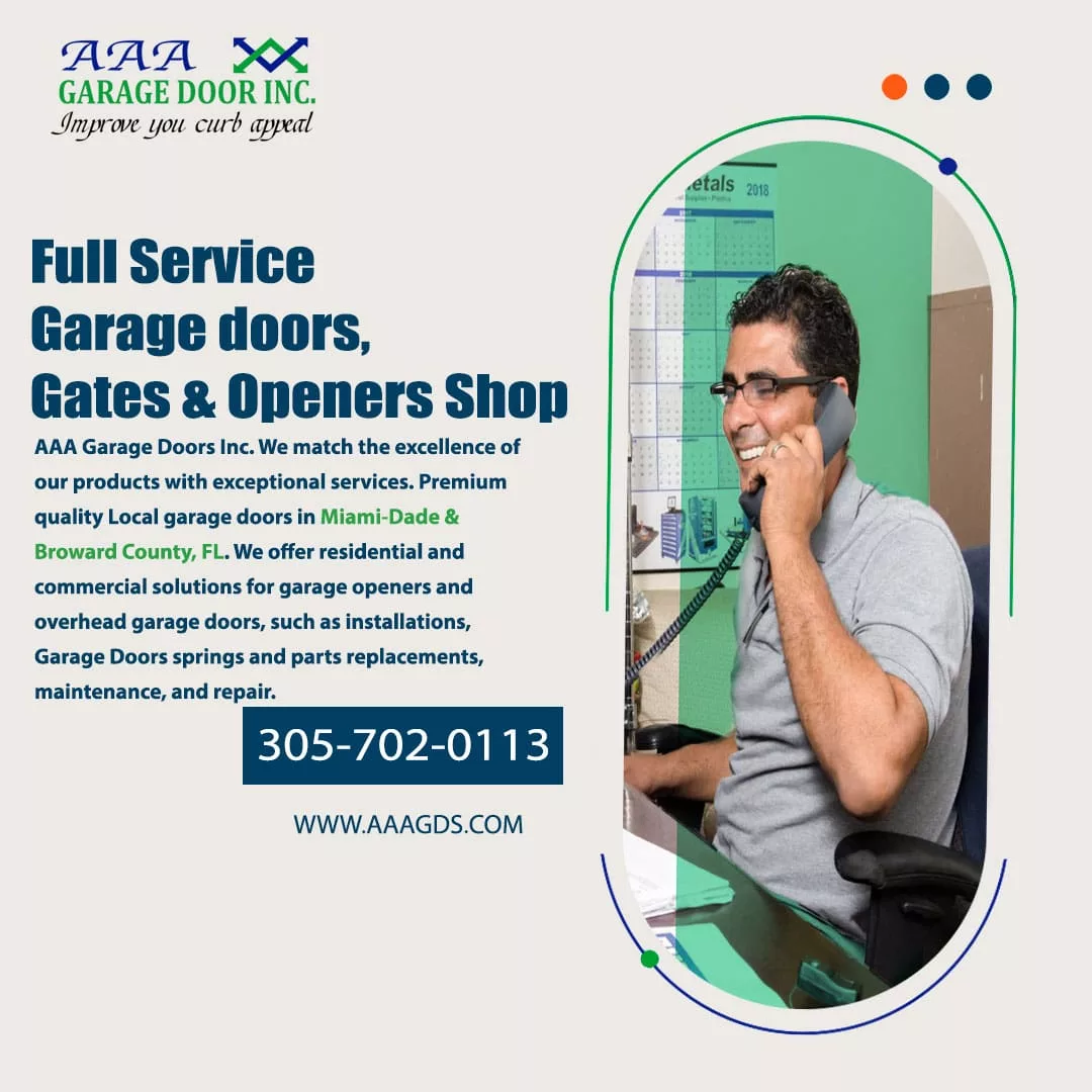 Full Service garage doors, gates & openers shop