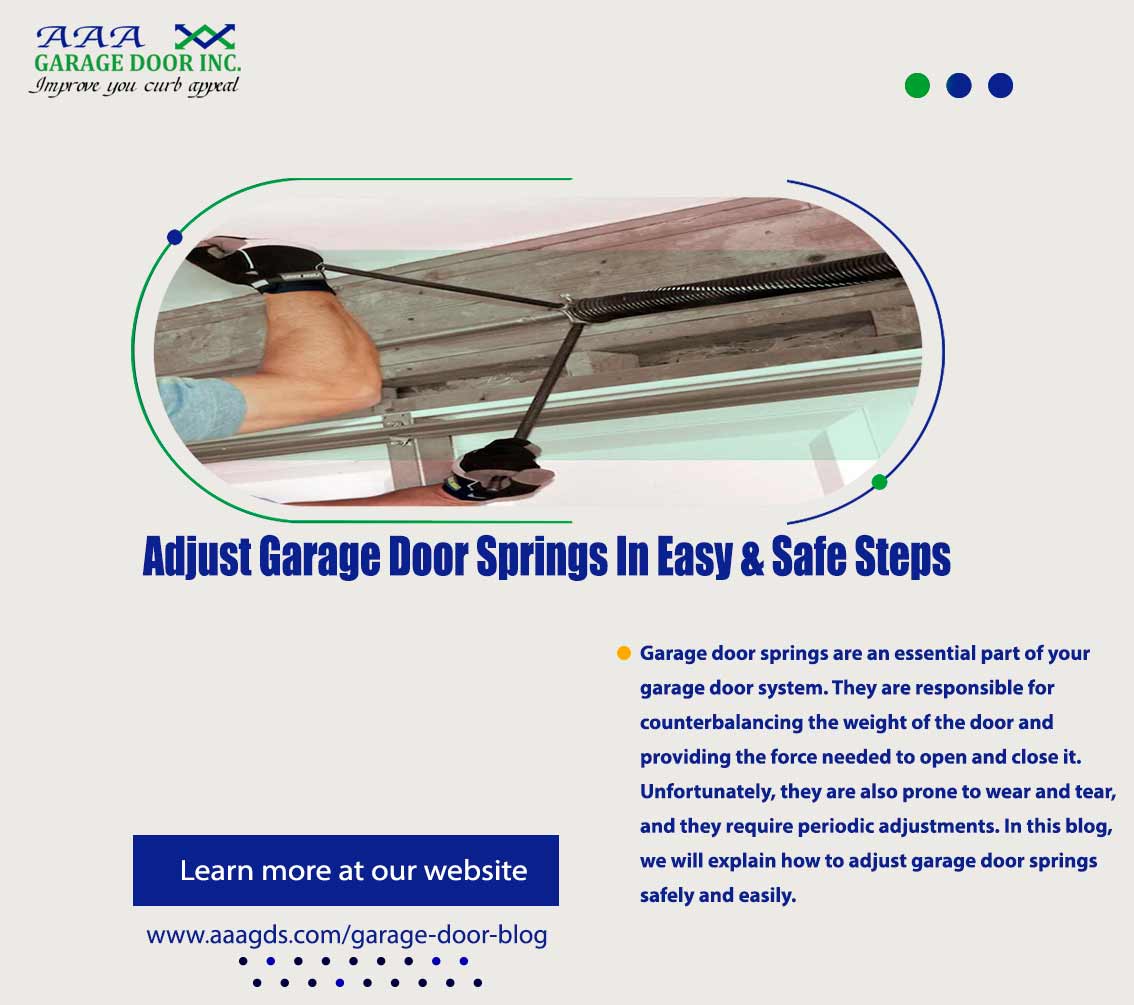 Adjust Garage Door Springs In Easy & Safe Steps