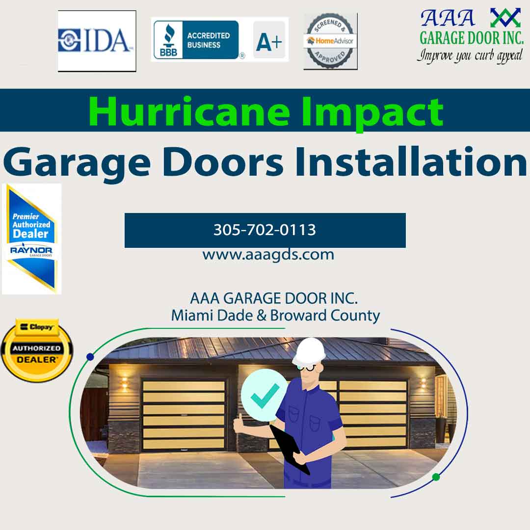 Hurricane impact garage doors authorized dealer
