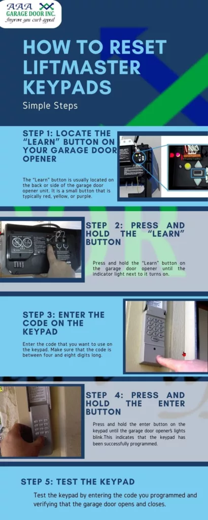 Reset Liftmaster Keypad