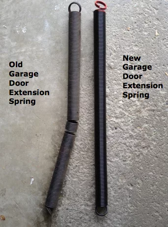 New Vs Worn out extension springs