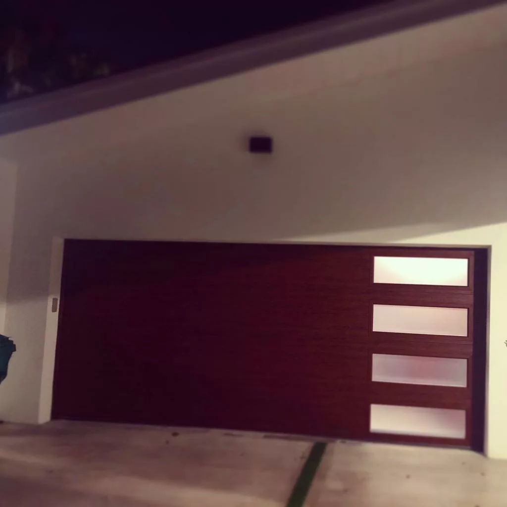 Modern Steel Garage Door Installed By AAA Garage Door