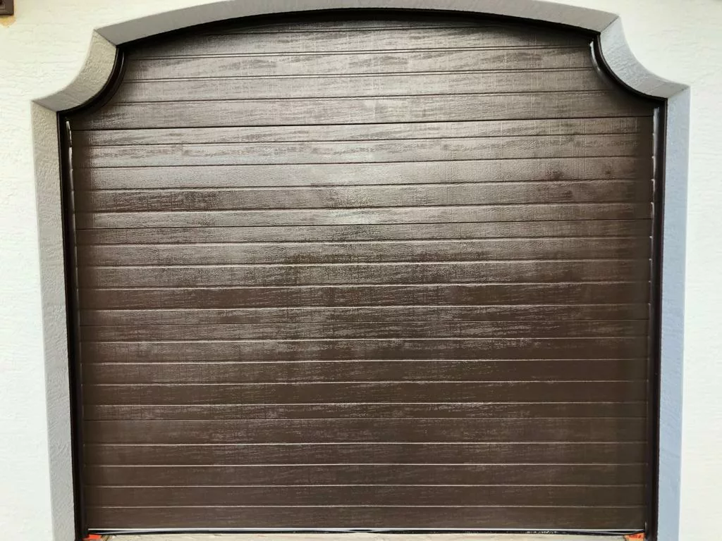 Modern Garage Door - Plank Panel Design - Installed By AAA Garage Door 
