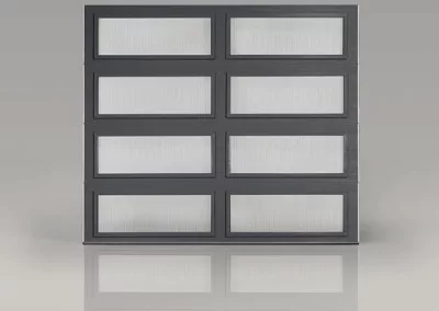 modern steel flush fullview window charcoal solo garage door Collection Of New Trends In Garage Doors