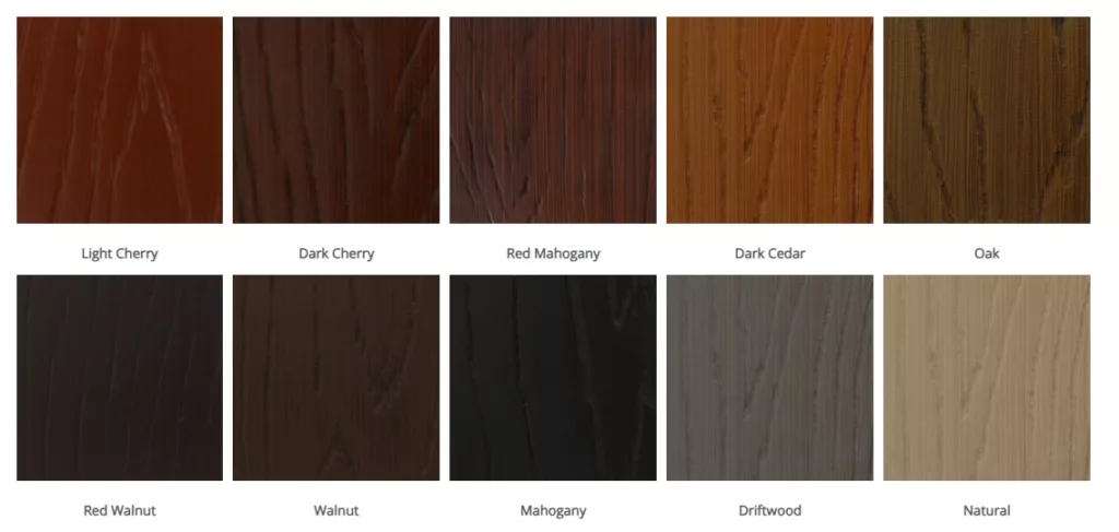  Woodgrain colors
