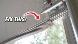 Fix garage door weatherstripping 